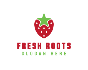 Strawberry Star Fruit logo design