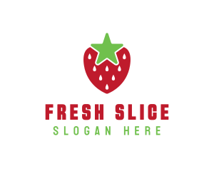 Strawberry Star Fruit logo design