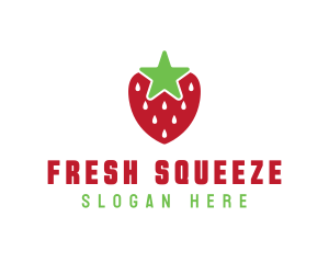 Strawberry Star Fruit logo design