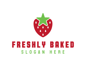 Strawberry Star Fruit logo design