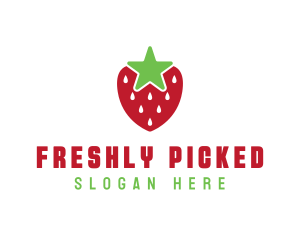 Strawberry Star Fruit logo design