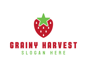 Strawberry Star Fruit logo design