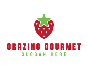 Strawberry Star Fruit logo design