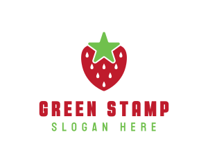 Strawberry Star Fruit logo design