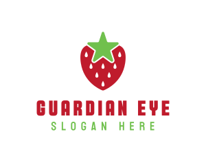 Strawberry Star Fruit logo design