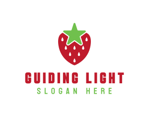 Strawberry Star Fruit logo design