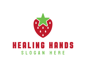 Strawberry Star Fruit logo design