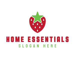 Strawberry Star Fruit logo design