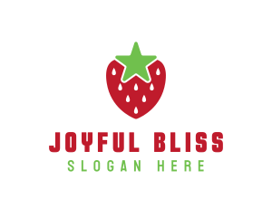 Strawberry Star Fruit logo design