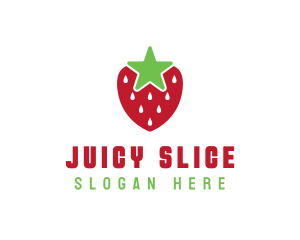 Strawberry Star Fruit logo design