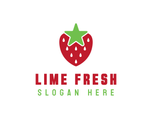 Strawberry Star Fruit logo design