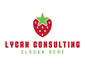 Strawberry Star Fruit logo design