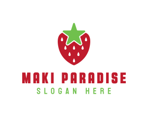 Strawberry Star Fruit logo design