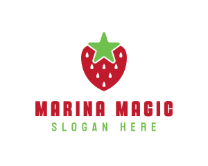 Strawberry Star Fruit logo design