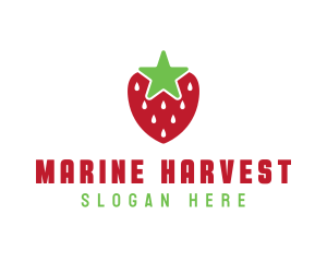 Strawberry Star Fruit logo design