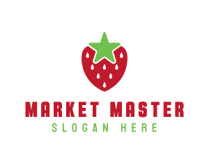 Strawberry Star Fruit logo design