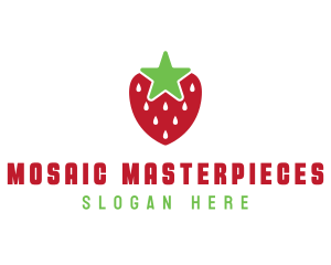 Strawberry Star Fruit logo design