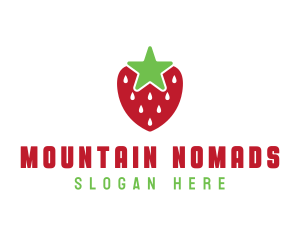 Strawberry Star Fruit logo design