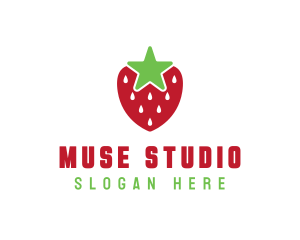 Strawberry Star Fruit logo design