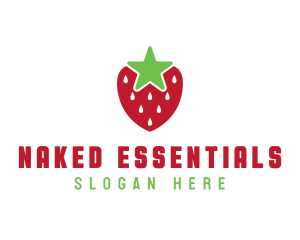 Strawberry Star Fruit logo design