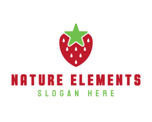 Strawberry Star Fruit logo design