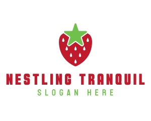 Strawberry Star Fruit logo design