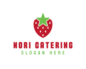 Strawberry Star Fruit logo design