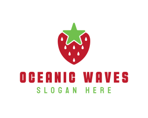 Strawberry Star Fruit logo design