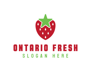 Strawberry Star Fruit logo design