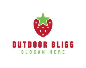 Strawberry Star Fruit logo design