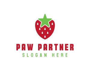 Strawberry Star Fruit logo design