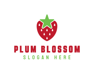 Strawberry Star Fruit logo design