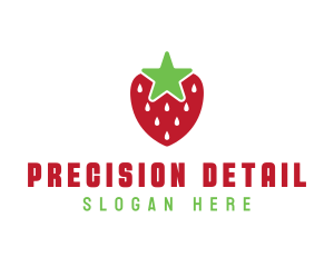 Strawberry Star Fruit logo design