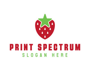 Strawberry Star Fruit logo design