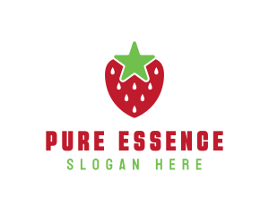 Strawberry Star Fruit logo design