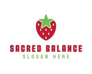 Strawberry Star Fruit logo design