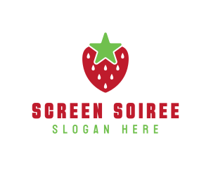 Strawberry Star Fruit logo design