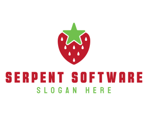 Strawberry Star Fruit logo design