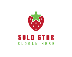 Strawberry Star Fruit logo design