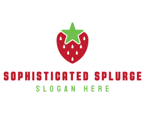 Strawberry Star Fruit logo design