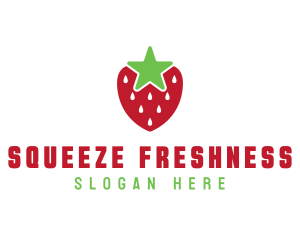 Strawberry Star Fruit logo design