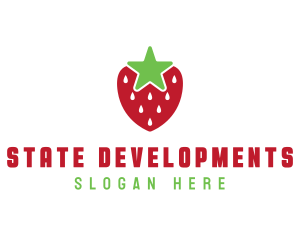 Strawberry Star Fruit logo design