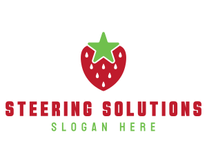 Strawberry Star Fruit logo design