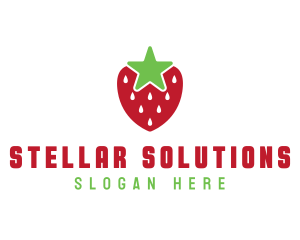 Strawberry Star Fruit logo design