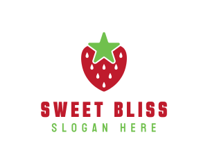 Strawberry Star Fruit logo design