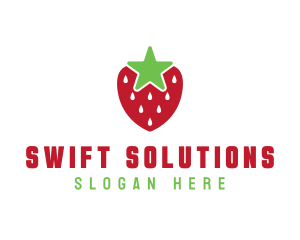 Strawberry Star Fruit logo design