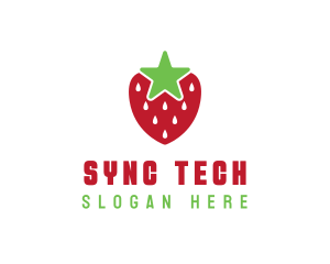 Strawberry Star Fruit logo design