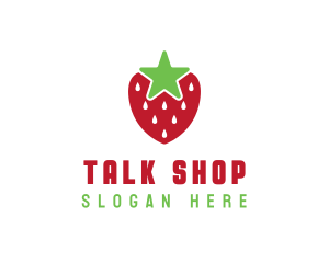 Strawberry Star Fruit logo design