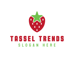 Strawberry Star Fruit logo design