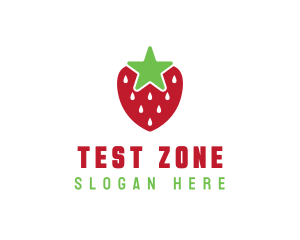 Strawberry Star Fruit logo design